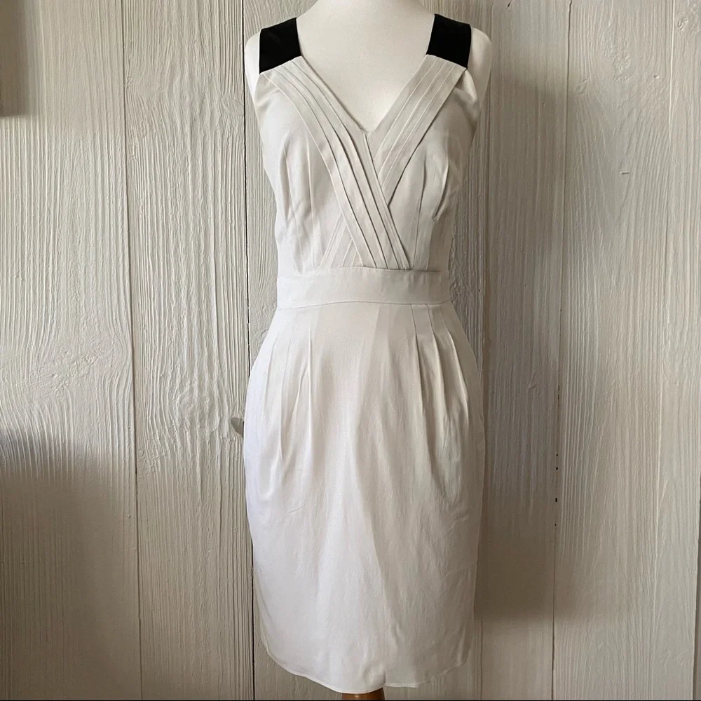 Banana Republic Monogram Collection Form Fitting Silk Dress Size 4 - Picture 2 of 14